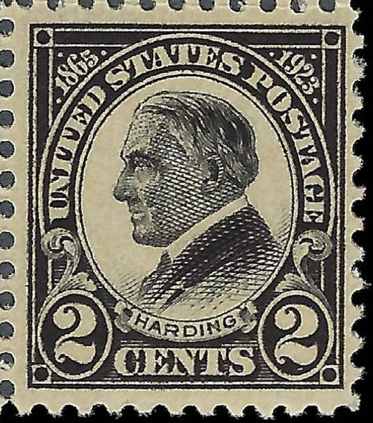 1923 President Warren Harding Memorial Single 2c Postage Stamp - MNH, OG - Scott 610