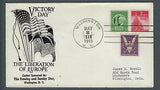 VEGAS - 1945 USA WW2 Victory Day Europe Liberation With Related Stamps - FJ151