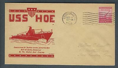 VEGAS - 1942 Submarine USS Hoe Commission Spader Cover - Groton - FJ168