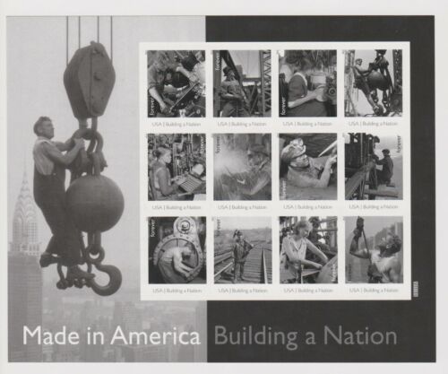 2013 Building a Nation Pane of 12 46c Postage Stamps - MNH, OG - Scott 4801-a -m