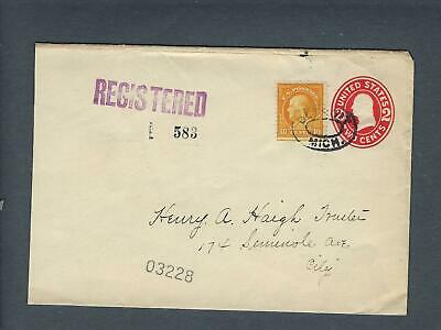 VEGAS - c1913 Registered Letter Cover With Scott 416 (Perf 12) - FG122