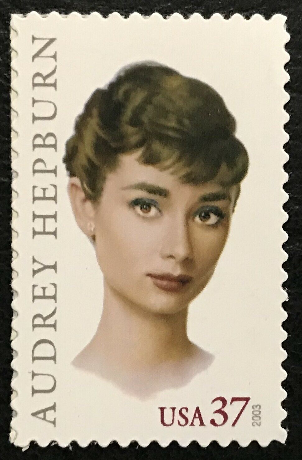 2003 Audrey Hepburn Single 37c Postage Stamp - MNH, OG - Scott 3786