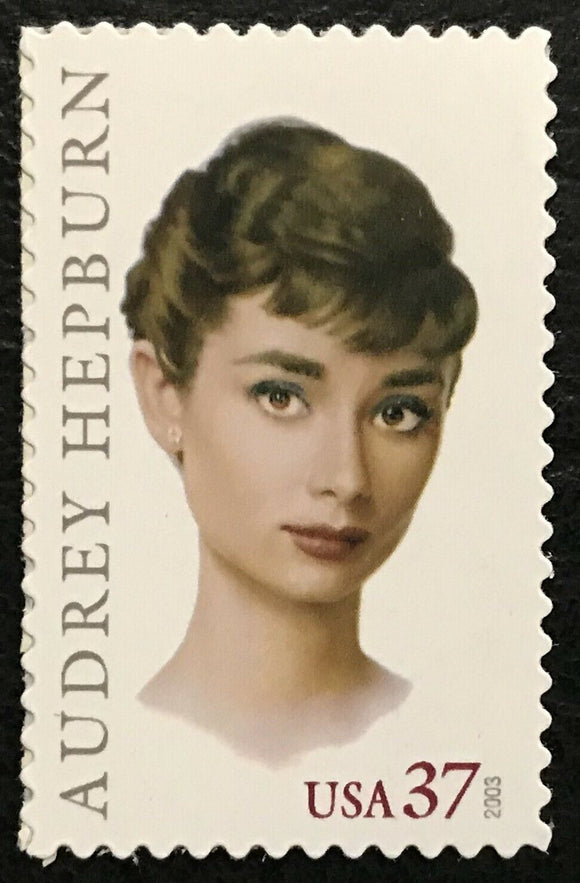 2003 Audrey Hepburn Single 37c Postage Stamp - MNH, OG - Sc# 3786