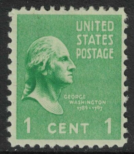 1938 George Washington Single 1c Postage Stamp -  Scott 804 -  MNH,OG