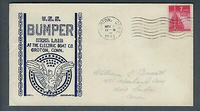 VEGAS - 1943 Submarine USS Bumper Keel Laid Spader Cover - Groton - FJ153