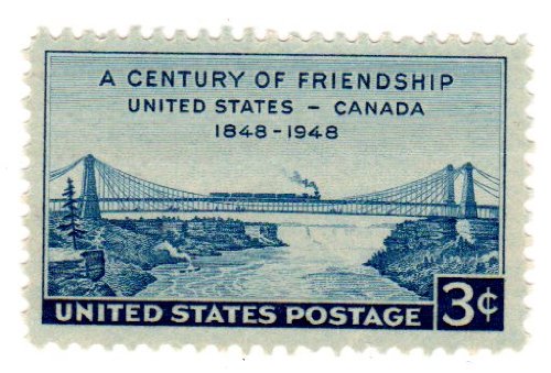 1948 Century of Friendship - Canada - Single 3c Postage Stamp - Sc#961 -  MNH,OG