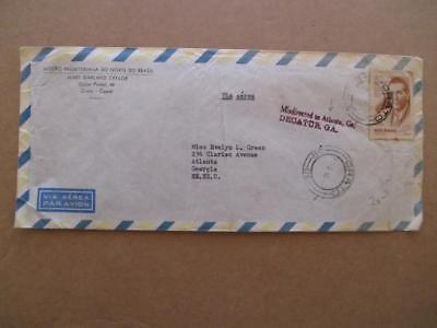 1960 Brazil To USA Airmail Cover - "Misdirected" With Mission Letter (XX42)