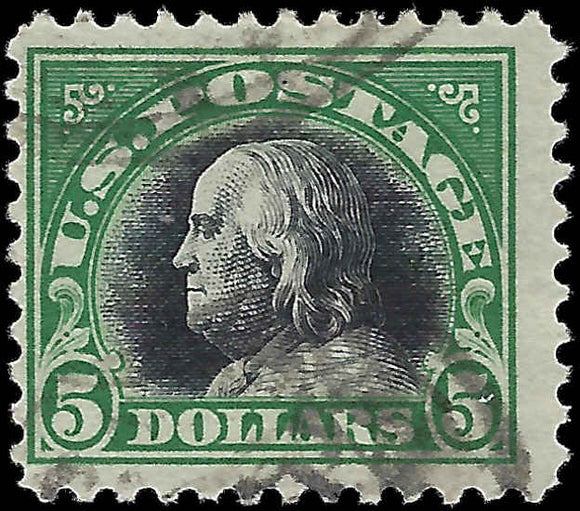 VEGAS - 1918 - Scott524 $5 Franklin - Solid