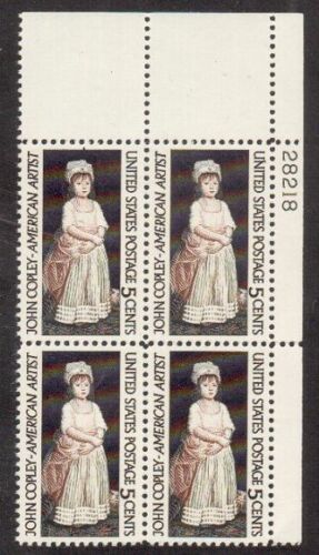 1965 John Copley Artist Plate Block Of 4 5c Postage Stamps - MNH, OG - Scott 1273`- CX247