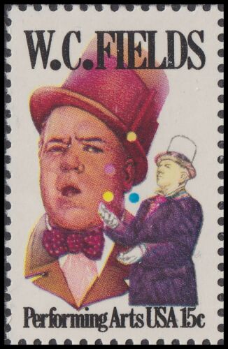 1980 W. C. Fields-Actor-Single 15c Postage Stamp - - Scott 1803 - MNH, OG - CW24c