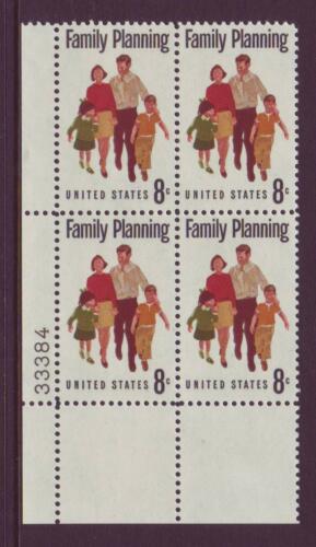 1972 Family Planning Plate Block Of 4 8c Postage Stamps - MNH, OG - Scott 1455 - CX310