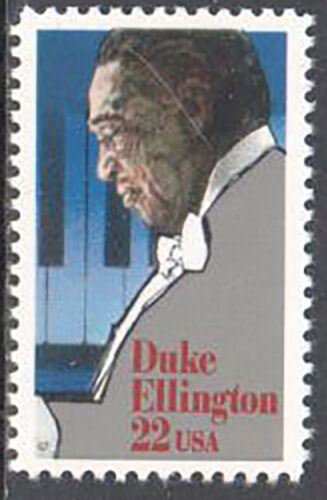 1986 Duke Ellington Single 22c Postage Stamp - Scott 2211 - MNH, OG - CX875c