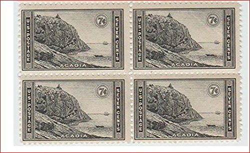 1934  Acadia Park National Park Block of 4 7c Postage Stamps  - Scott 746 - MNH,OG
