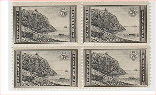1934  Acadia Park National Park Block of 4 7c Postage Stamps  - Sc# 746 - MNH,OG
