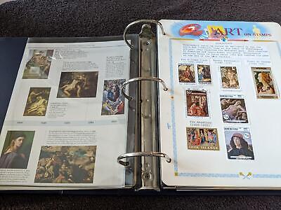 VEGAS - Art History On Stamps Home Made Presentation Album M&U Stamps ~98 Photos
