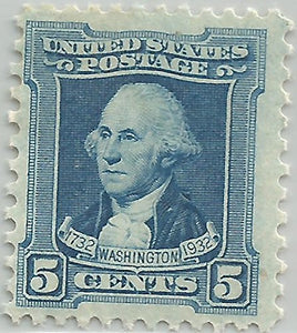 1932 George Washington Single 5c Stamp - Sc#710 - MNH,OG