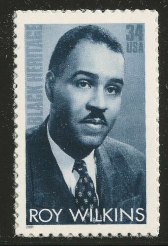 2001 - Roy Wilkins Single 34c Postage Stamp - Sc# 3501 - MNH - CX839