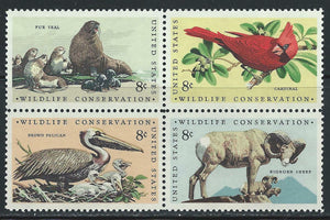 1972 USA Wildlife Conservation Block Of 4 - MNH, OG - Scott# 1464-1467 - CX314a