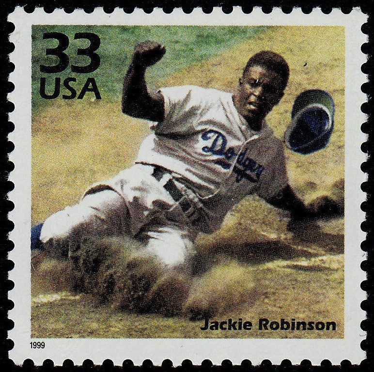1999 Jackie Robinson Black Heritage Single 33c Postage Stamp - MNH, OG - Scott 3186c