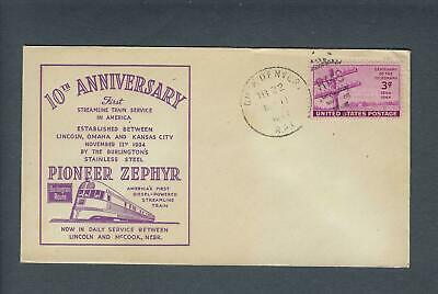 VEGAS - 1944 10th Anniv Streamline Railroad Train Pioneer Zephyr - FG155