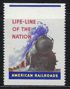VEGAS - Vintage American Railroad Train Promotional Poster Stamp - Read - (CR20)