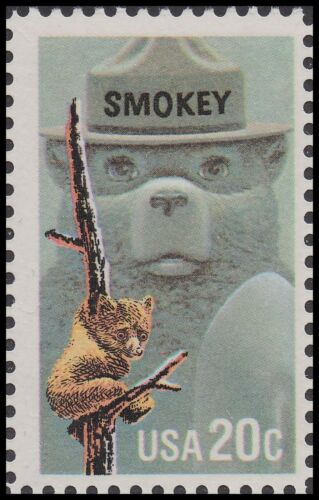 1984 Smokey Bear Single 20c Postage Stamp - MNH, OG - Sc# 2096