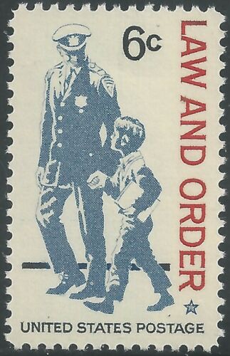 1968 Law and Order Single 6c Postage Stamp - MNH, OG - Scott 1343