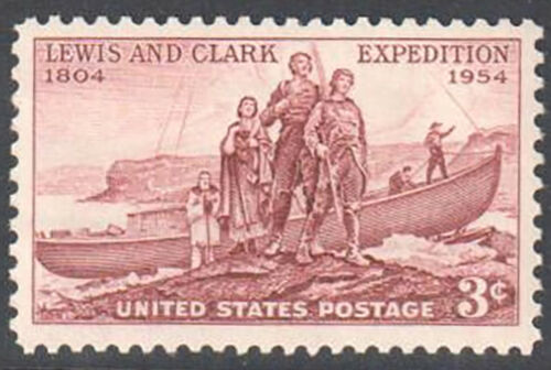 1954 Lewis & Clark Expedition Single 3c Postage Stamp - MNH, OG - Scott 1063