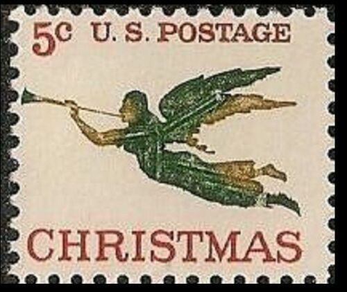1965 Christmas Angel Single 5c Postage Stamp - MNH, OG - Scott 1276`- CX245a