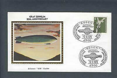 VEGAS - 1979 Germany Graf Zeppelin 50th Anniversary Colorano Silk - FG131