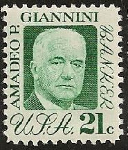 1973 Amadeo Giannini Single 21c Postage Stamp - MNH, OG - Sc# 1400
