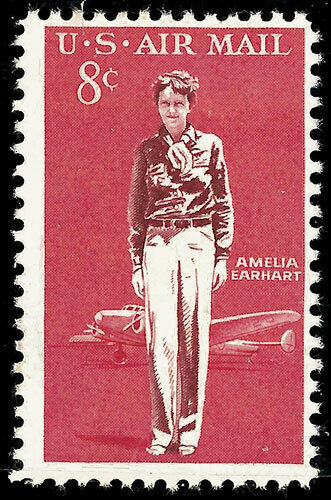 1963 Amelia Earhart Airmail Single 8c Postage  Stamp  - Sc# C68 -  MNH,OG