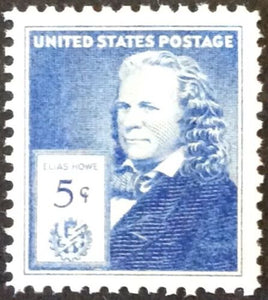Elias Howe Single 5c Postage Stamp - Sc# 892 - MNH,OG