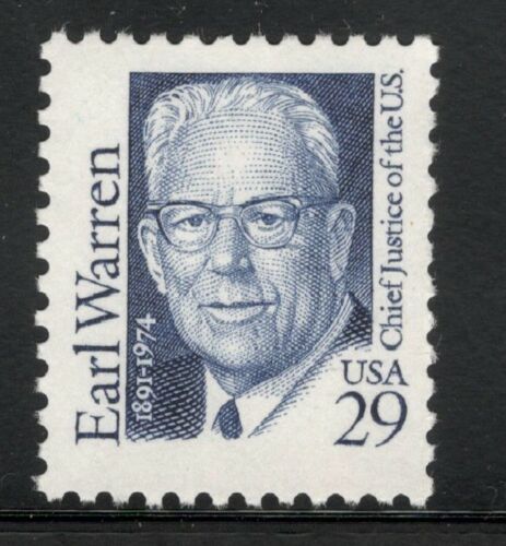 1986 Earl Warren Chief Justice Single 29c Postage Stamp Scott 2184 - MNH, OG - CW294b
