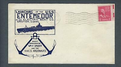 VEGAS - 1945 Submarine USS Entemedor Launch Spader Cover - Groton - FH158