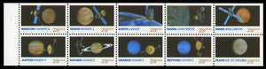 1991 Space Exploration Booklet Pane Of 10 29c Postage Stamps - Sc# 2568-2577 - MNH, OG - CX537