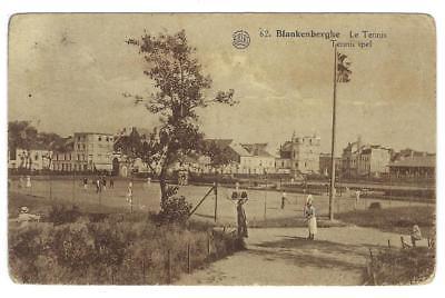 1928 Belgium Photo Postcard - Blankenberghe - Tennis Courts (XX18)