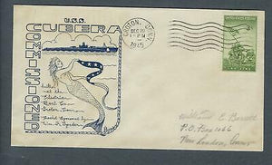 VEGAS - 1945 Submarine USS Cubera Commission Cover - Groton - FH136