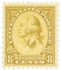 1932 George Washington Single 8c Postage Stamp, - Scott713 - MNH,OG