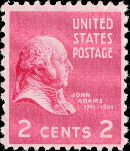 1938 President John Adams Single 2c  Postage Stamp - Scott 806 - MNH,OG