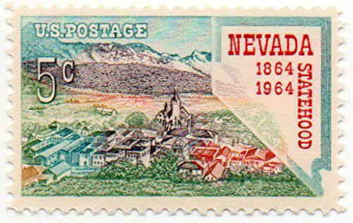 1964 Nevada Statehood  Single 5c Postage Stamp  - Scott 1248 - MNH,OG