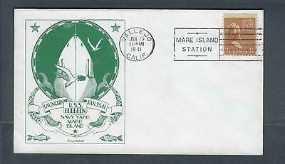 VEGAS - 1941 USA Submarine USS Gudgeon Launch Aden Cover - Mare Island- FK157