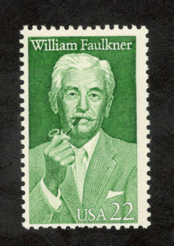 1987 William Faulkner Single 22c Postage Stamp - Scott 2350 - MNH - CW452b