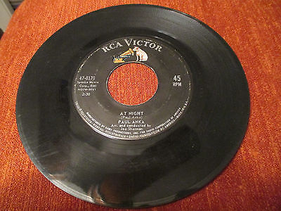 1963 - Paul Anka - Remember Diana/At Night - RCA Victor - Plays VG To VG+