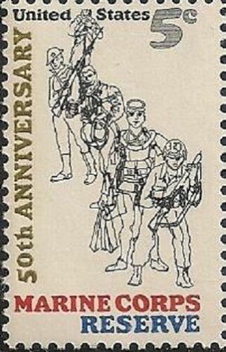 1966 Marine Corps Reserve Single 5c Postage Stamp - MNH, OG - Scott 1315 - DS175