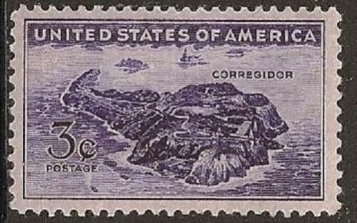 1944 Corregidor Island Single 3c Postage Stamp - MNH, OG - Scott 925