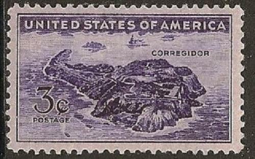 1944 Corregidor Island Single 3c Postage Stamp - MNH, OG - Sc# 925