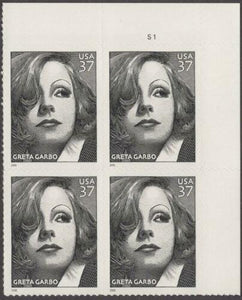 2005 Greta Garbo Plate Block of 4 37c Postage Stamps - MNH, OG - Sc# 3943