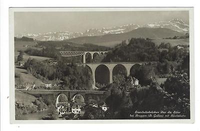 Vintage Switzerland Photo Postcard - Eisenbahnbrucken Bridge - St Gallen (NN117)