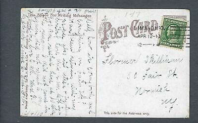 VEGAS - Posted 1912 Lima, OH Main St Looking North Trolley Postcard - FE406